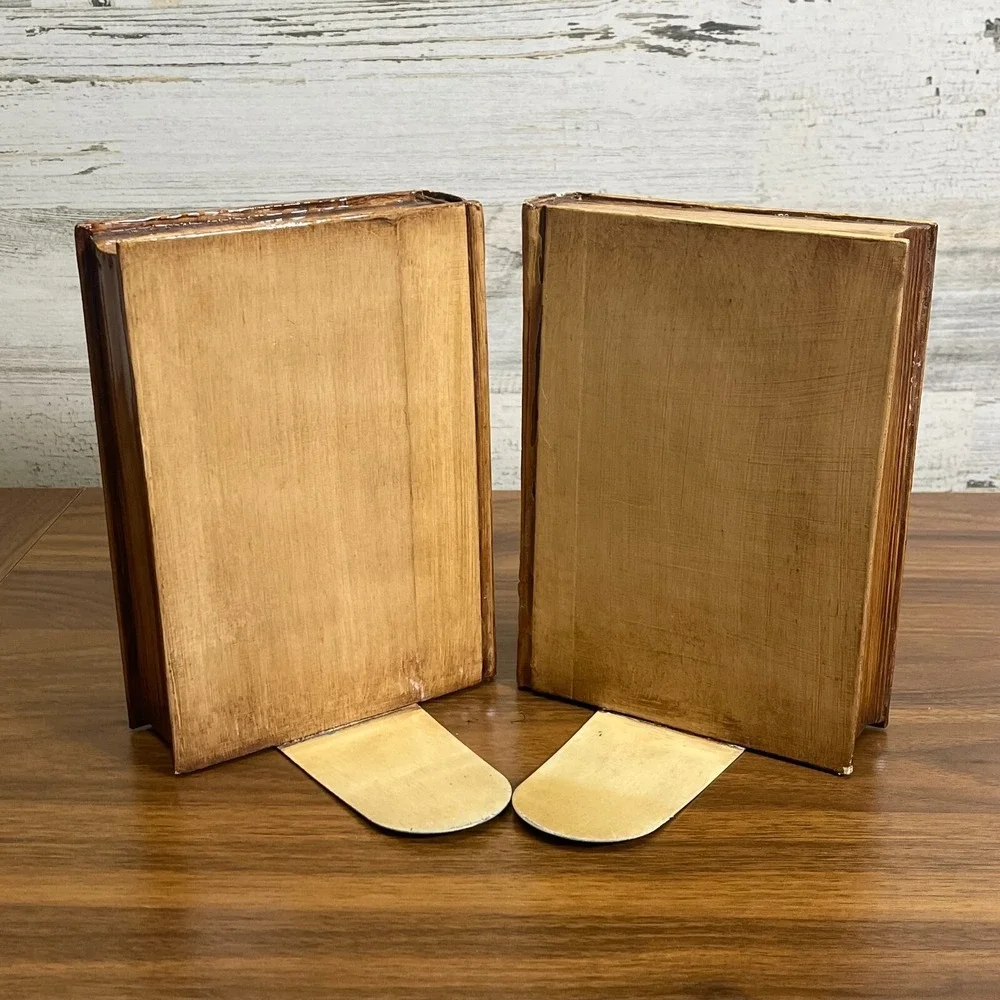 Vintage‎ snowy Owl Barn Owl Handmade Wooden Shellac Book Ends